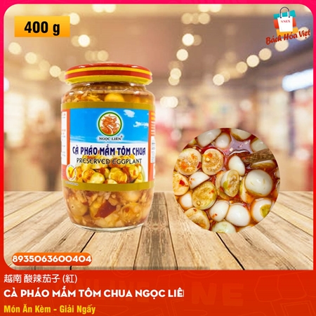 Cà Pháo Tôm Chua Hiệu NGỌC LIÊN (Hũ 400g)